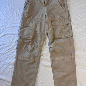 Garage Size 0 Tan cargo pants with a relaxed fit